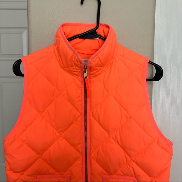 Vibrant Orange Quilted J. Crew Vest - Picture 3 of 6